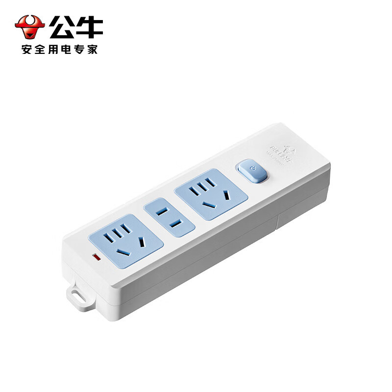 公牛插座接线板不带线插排无线自接线插座无线3位总控开关GN-427K