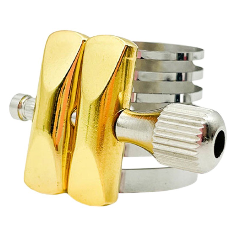 Saxofón clarinete flauta cabeza tarjeta baquelita flauta cabeza Tarjeta de metal alto agudos tenor clip de acero inoxidable silbato