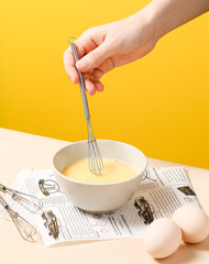 Japanese stainless steel mini spring handle manual egg whisk, small egg mixer, cream whipper