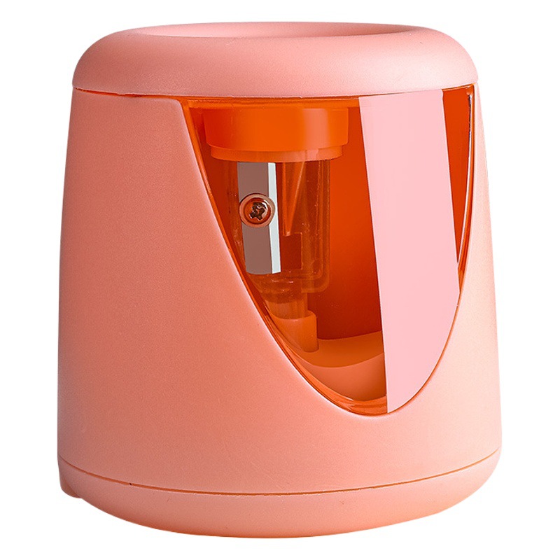 Sacapuntas para estudiantes de primaria, sacapuntas giratorio para niños, sacapuntas mecánico, doble fuente de alimentación, forma geométrica de unicornio.