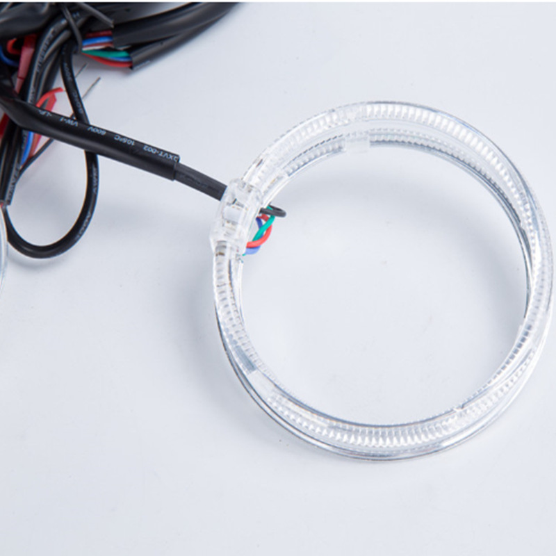 Automóvil LED colorido 3 pulgadas 2.5 pulgadas Bluetooth APP control colorido ángel ojo lámpara decorativa un arrastre dos guía de luz