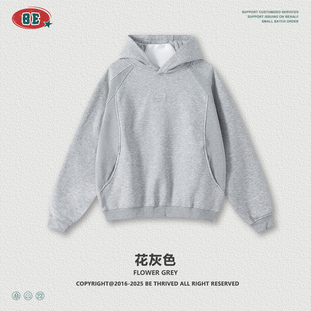 BE ropa de hombre otoño / invierno 2025 marca de moda americana bordada de terciopelo de moda empalmado chaqueta con sombrero suelta casual camisa con sombrero de manga larga para hombre image 6