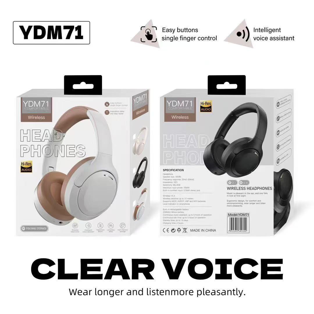 New Hot YDM71 Wireless Head-Mounted Bluetooth Gaming Headset Factory_voghion.com