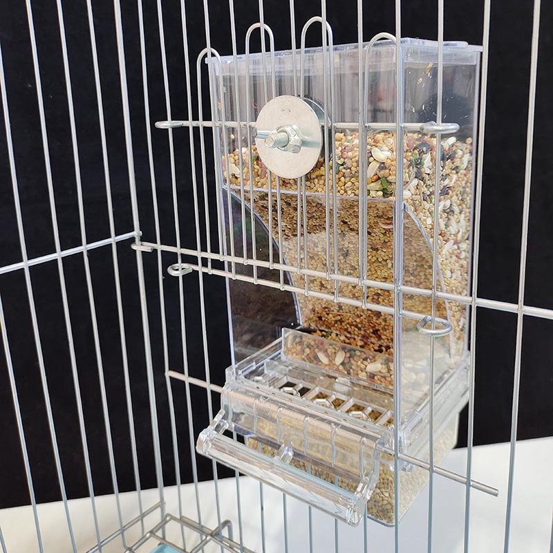 Alimentador automático para pájaros, piel de tigre, papagaios, alimentador para pájaros, caja de alimentación para pájaros a prueba de salpicaduras