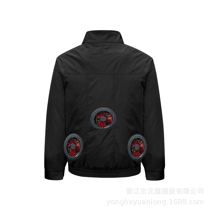 Traje transfronterizo de aire acondicionado de enfriamiento de verano con ventilador, herramientas de refrigeración, ropa de ventilador de prevención de insolación al aire libre, ropa de seguro laboral para hombres, ropa de trabajo