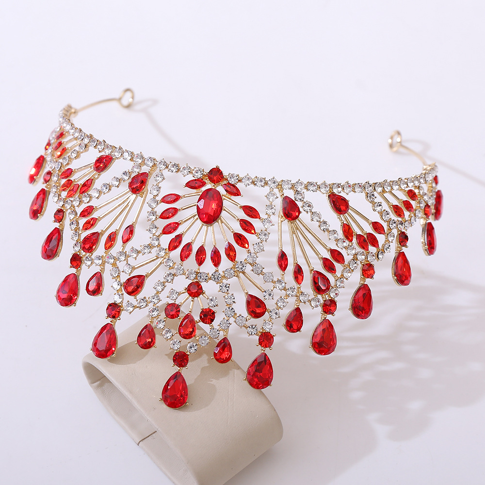 400g Weight Crown Hair Accessories Type Rhinestones Inlay Material 1 Piece Quantity Wedding, Birthday, Festival Occasion Alloy Material Crown, Knot Pattern All Seasons Season Women's Gender Plating Design Retro, Bridal, Shiny Style Gold Color Retro Bridal Shiny Women's Crown Knot Alloy Plating Rhinestones Crown 13