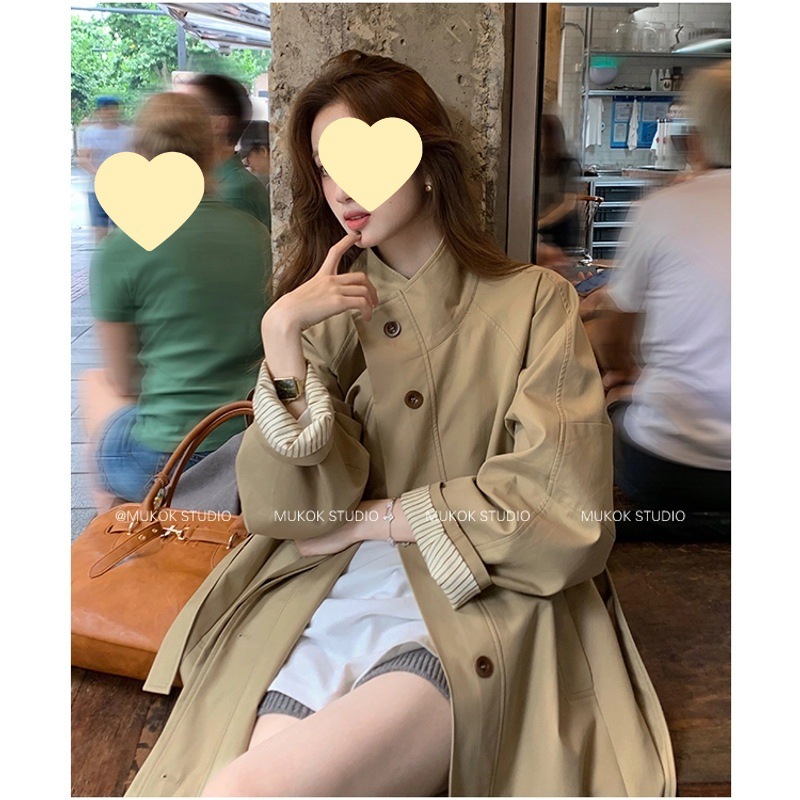 都市浪漫~2025春秋季新款宽松显瘦小个子韩版休闲英伦风衣外套女|undefined