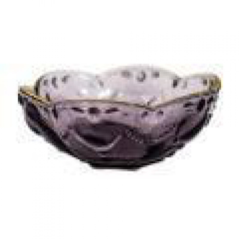 Suministro directo de fábrica creativo estilo japonés borde dorado tazón de vidrio golondrinas tazón de plata tazón de oído tazón de ensalada de helado tazón de postre de corazón de melocotón