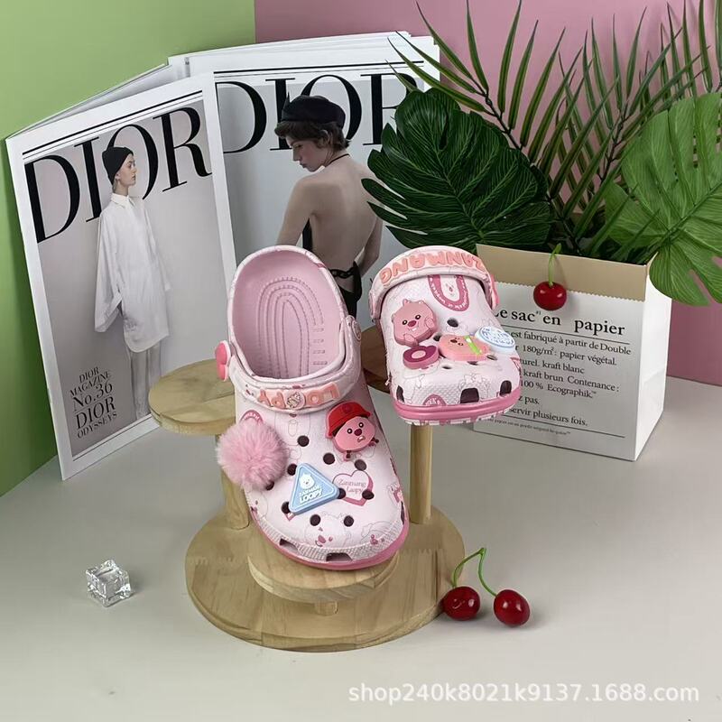 Cute and Stylish Cartoon Clogs with a Girly Touch, Exclusive Shoe Design