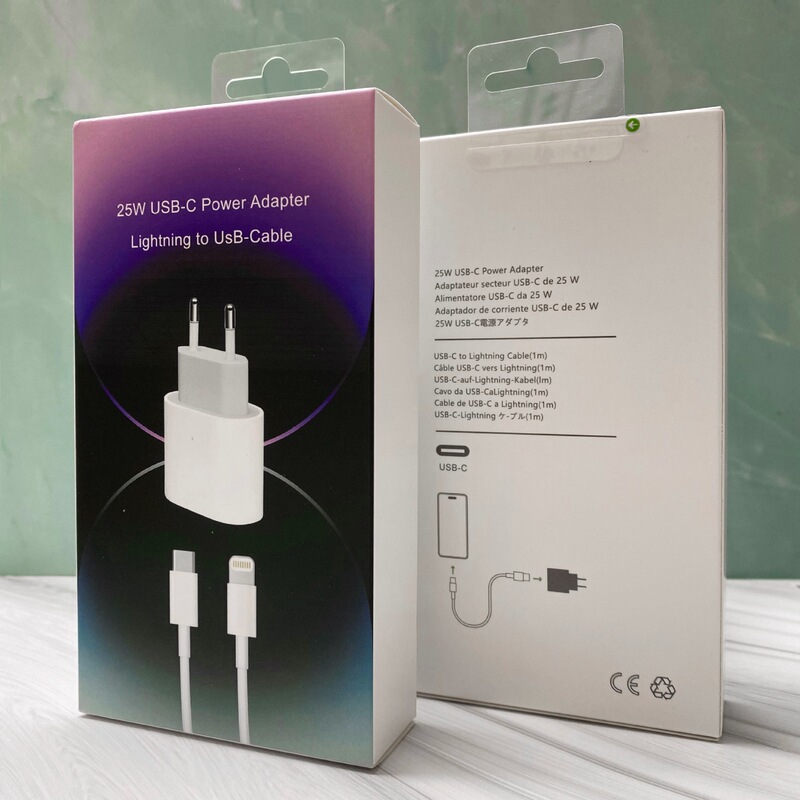 Suitable for Apple Pd25W Charger Set Packaging Box I14 Series Fast Charging Head and Data Cable Two-In-One Color Box