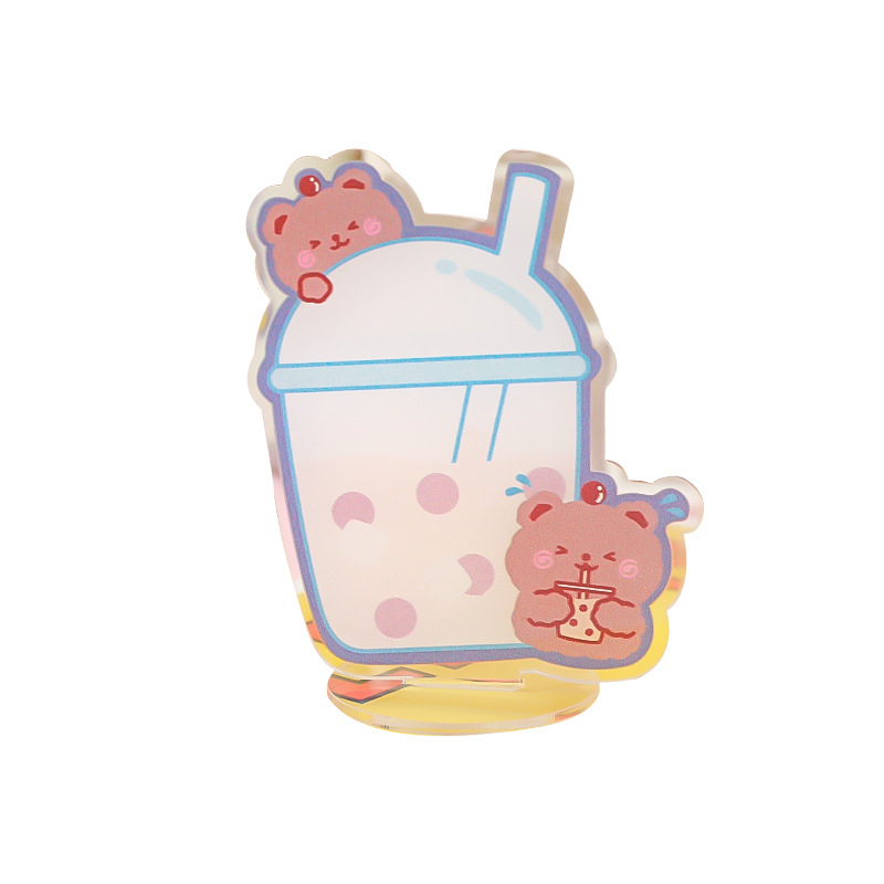 Tablero de notas de acrílico de escritorio lindo tablero de mensajes memorándum borrable tablero de escritura de soporte de pizarra para el hogar