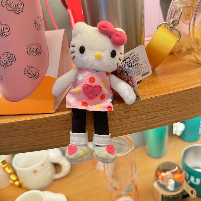 漫画アニメサンリオコーデュロイカーリーフリース KT 猫キーホルダーペンダント人形女の子バックパックペンダント|undefined