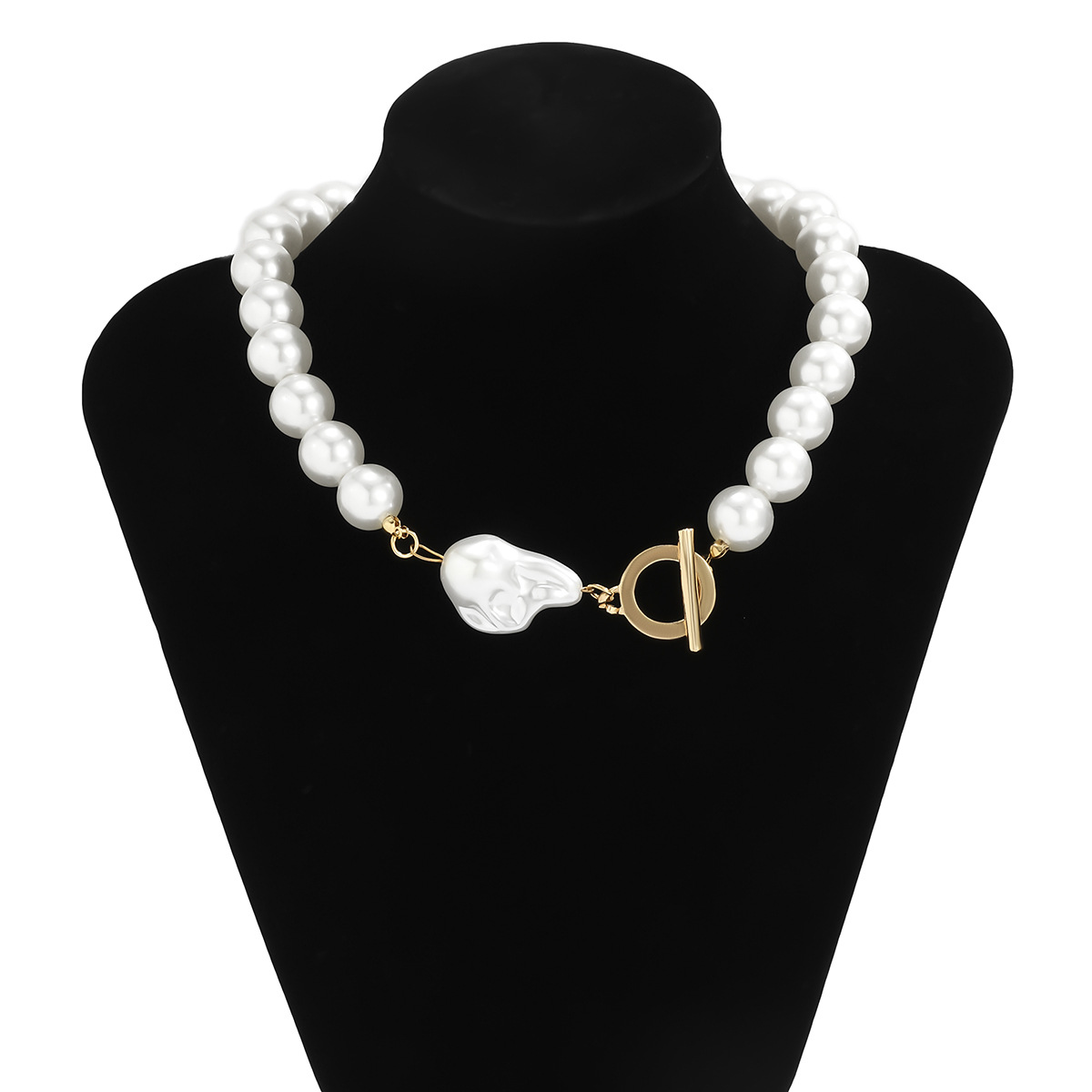 wholesale jewelry simple imitation pearl beaded necklace nihaojewelry