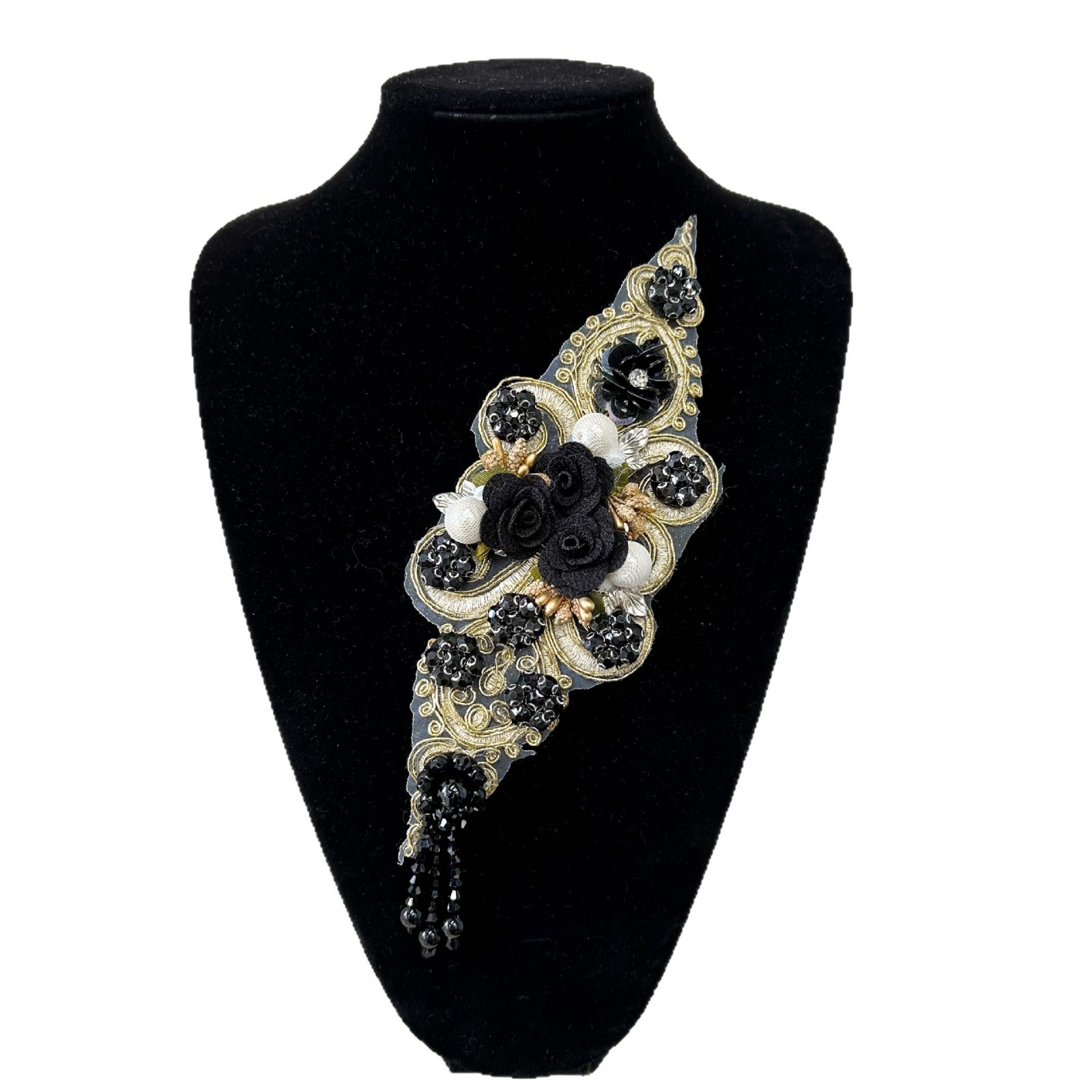 E-commerce delicado bordado clavos perlas de bordado flor de boda flor de novia ropa de decoración de estilo nacional accesorios multicolores image 6