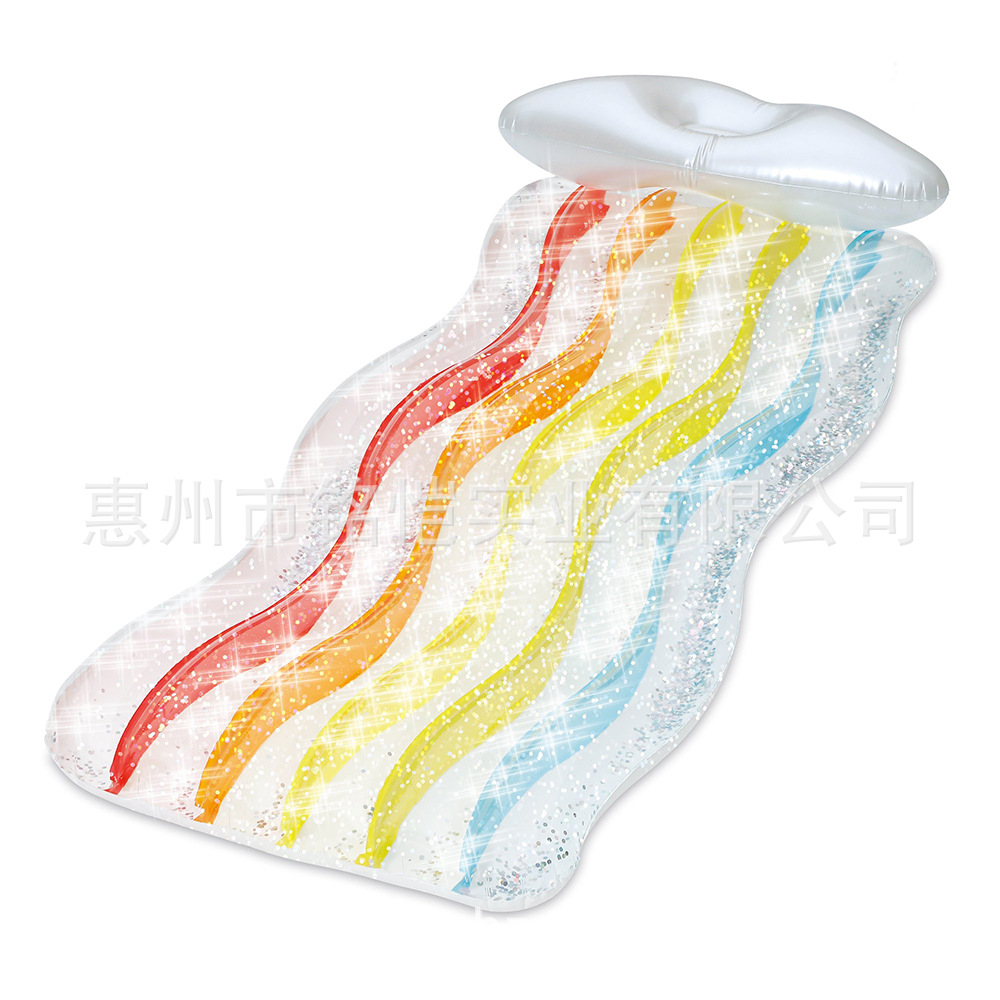 Inflatable rainbow beach water aqua park