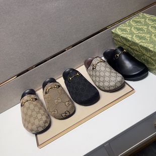 Popular Couple Style Half-Slip Casual Shoes, Ultra-Light, Ultra-Soft, High-End Retro, High-End Fashion Trend, Men's and Women's Toe-Toe Slippers