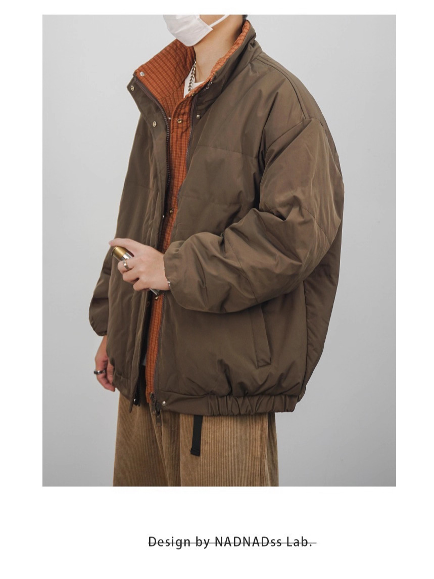 Men's winter Japanese retro keep warm down jacket with down