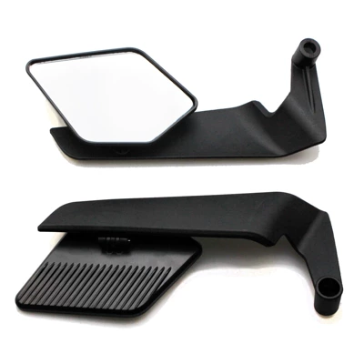 Blade-Shaped Wind-Resistant Diamond-Shaped Rearview Mirror Suitable for Niu Jikou Universal Motorcycles, Plastic Folding Mirror (Motorcycle rearview mirror) - white-mirror-convex-mirror