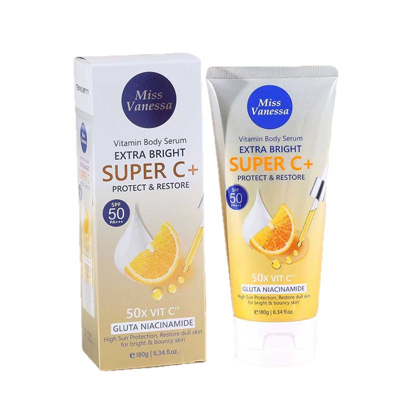 MissVanessa nuevo comercio exterior transfronterizo especial para hidratar, hidratar, anti-agrietamiento, loción corporal de frutas de vitamina C