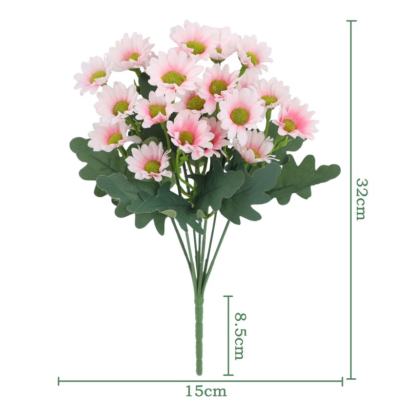 卸売りの結婚式のシミュレーションの花の新型の花束のヨーロッパ式の小さい菊の花の高級な偽の花束の装飾式の花芸|undefined