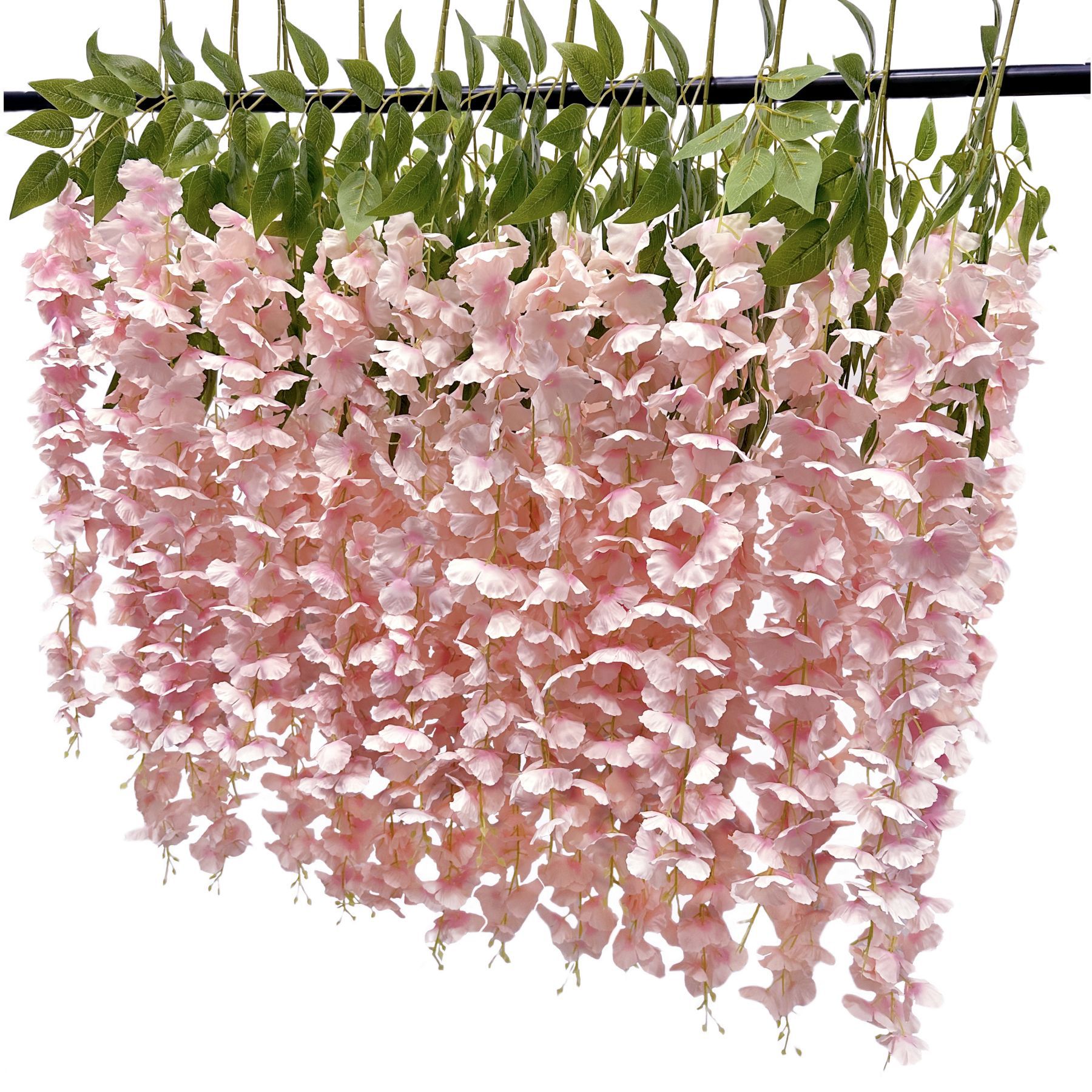 Flor de Wisteria artificial Flor de frijol rama Flor de frijol colgante boda falsa Flor de Wisteria decoración al por mayor Rama de Wisteria artificial