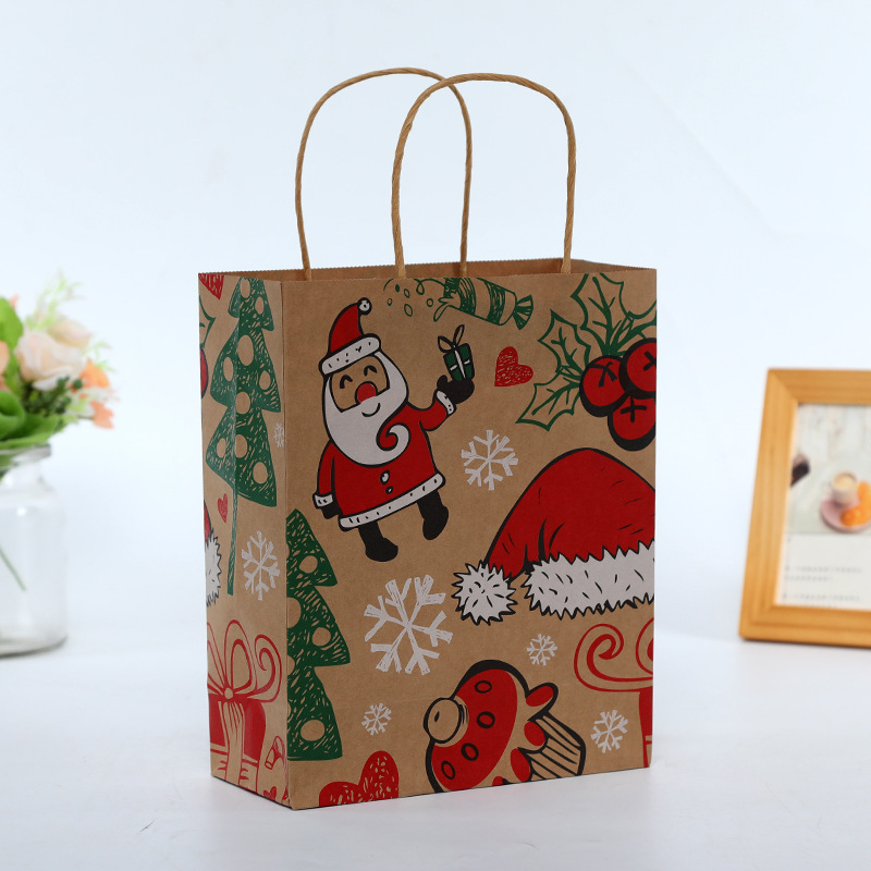 メーカー現物クラフト紙袋クリスマス手提げギフト袋服装ショッピング包装袋カスタム卸売り|undefined