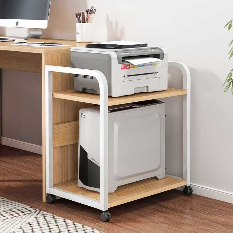 Clearance Sale: Floor-standing Printer Stand, Office Storage Rack, Angled Multi-layer Rolling Computer Tower Stand