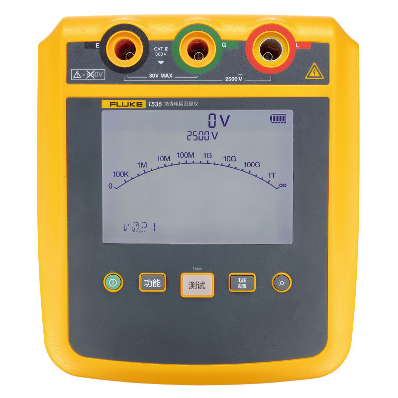 FLUKE福禄克F1535绝缘电阻测试仪 2500V数字兆欧表F1537 电子摇表