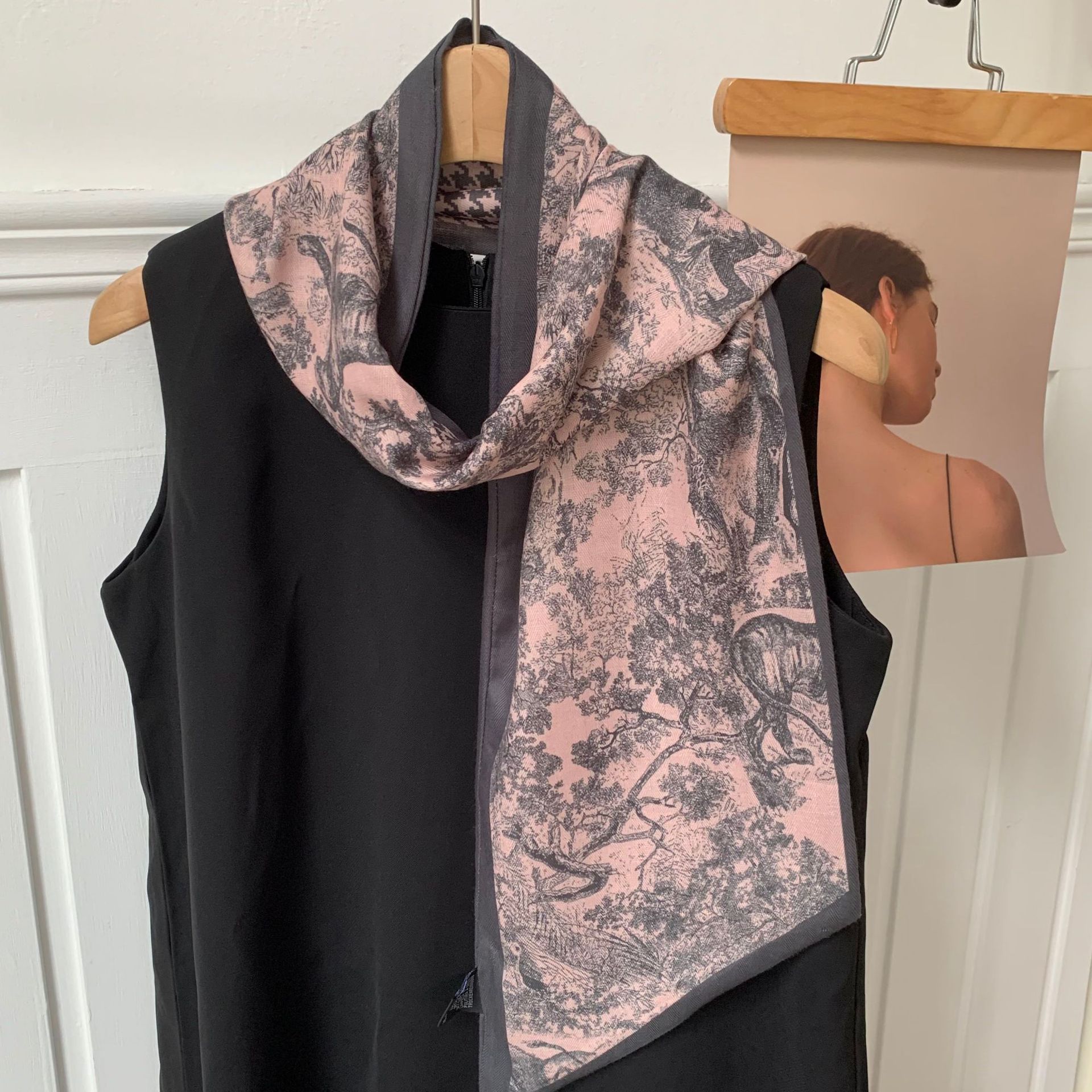 Pañuelo de seda sentido de alta calidad primavera y verano nuevo sentido de la atmósfera coreana bufanda decorativa de todo fósforo protector solar pañuelo para el cabello cinturón de moda