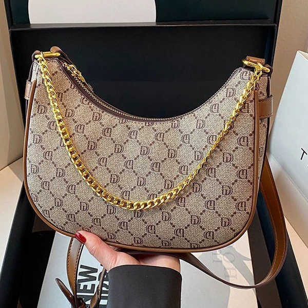 Кросс‑бордерная поставка европейской и американской моды женской сумки через плечо с цепочкой печатная женская сумка 36ONTHEGO беспошлинная доставка