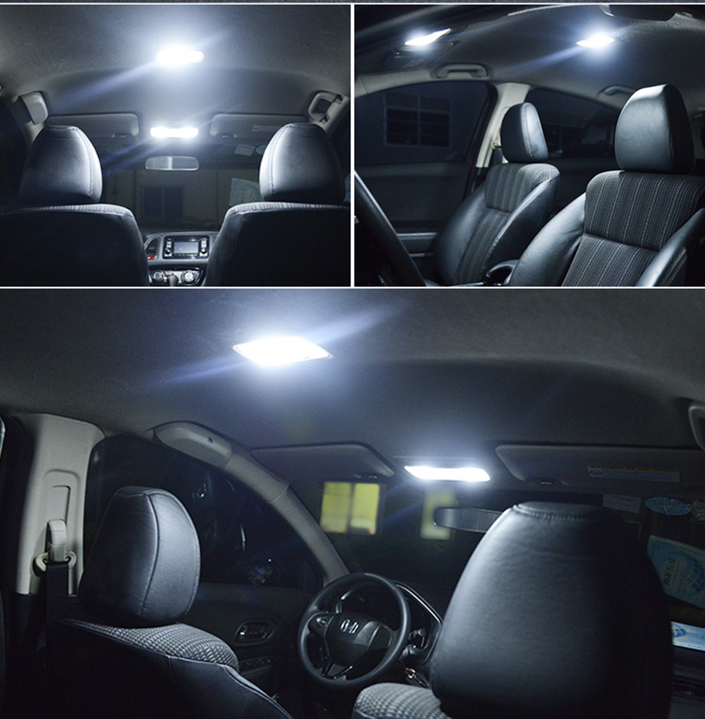 BA9S W5W 194 car LED decoding width indicator light 12-24V round head single foot reading light 4014 24SMD