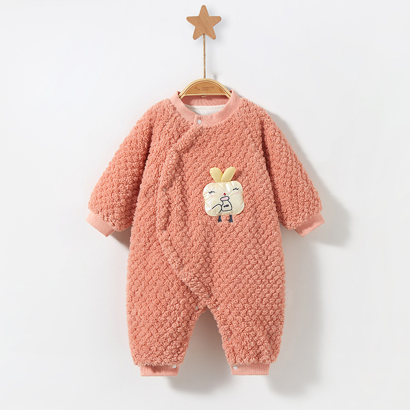 Mono del bebé otoño y el invierno recién nacido de los hombres y las mujeres delgadas acolchado ropa invierno cálido traje mameluco ropa bebé