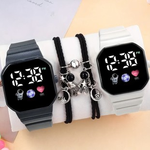 Unicorn watch girls LED high color value Korean version of the beginning of the astronaut sports children's multi-function electronic watch boy