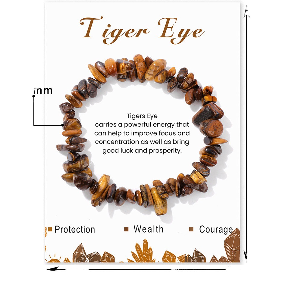 Gravel beads stone bracelet vintage business multi-color cardboard elastic rope bracelet bracelet European and American cross-border hot sale