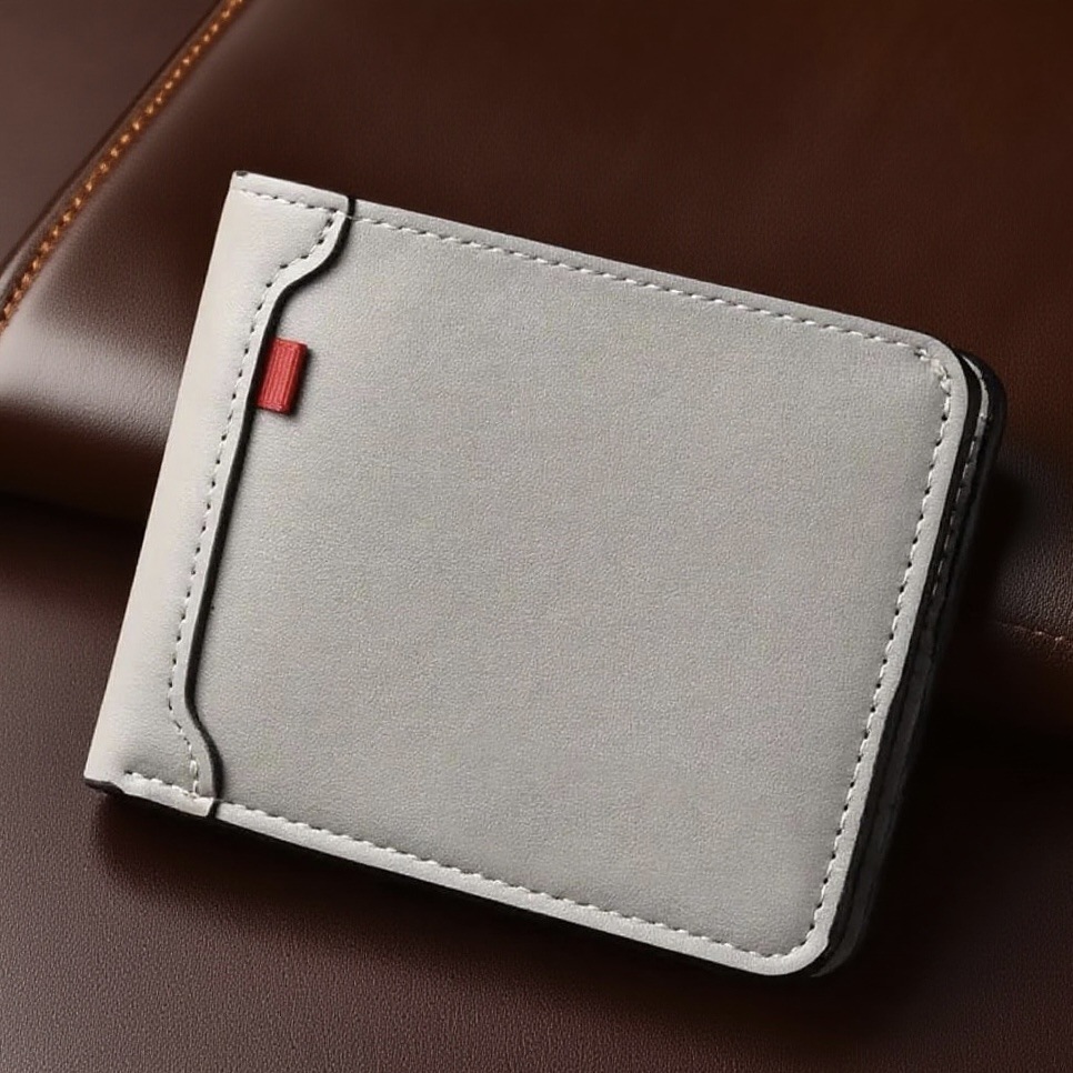 跨境新品2025男士短款钱包多卡位钱夹轻薄简约卡包批发新款横款