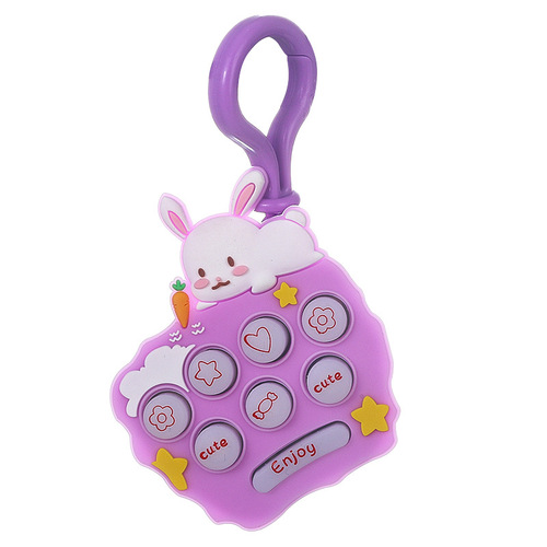Creative Cartoon Doll Rabbit Gopher Machine Keychain Bear Game Console Pendant Claw Machine Small Gift Wholesale
