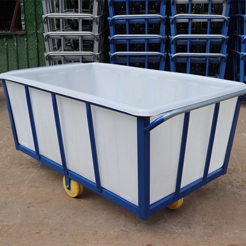 出口印度尼西亚纺织印染业用推布车/配车架结实耐撞染整厂手推车