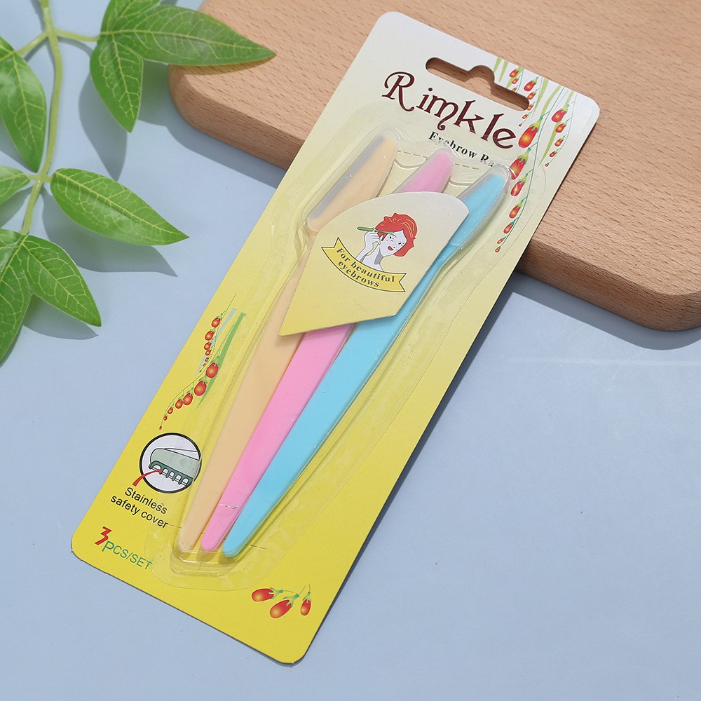 Cuchillo de reparación de cejas de seguridad para principiantes, raspador de cejas de acero inoxidable con mango, herramienta de reparación de cejas segura y duradera, raspador