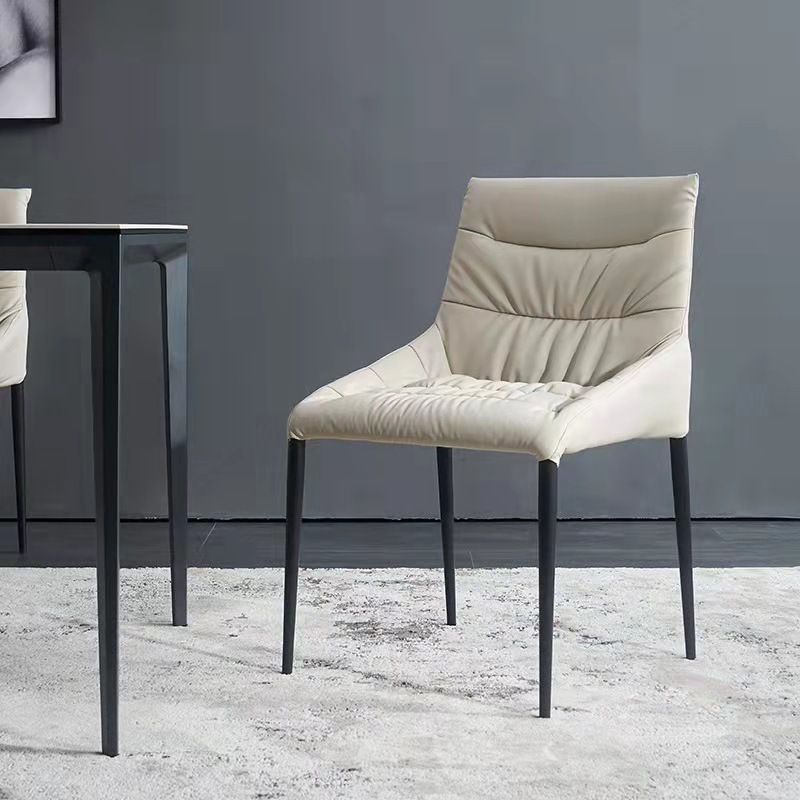 Silla de comedor nórdica moderna y simple, lujosa y ligera, silla de respaldo confortable, silla de conversación casual de hotel pequeño