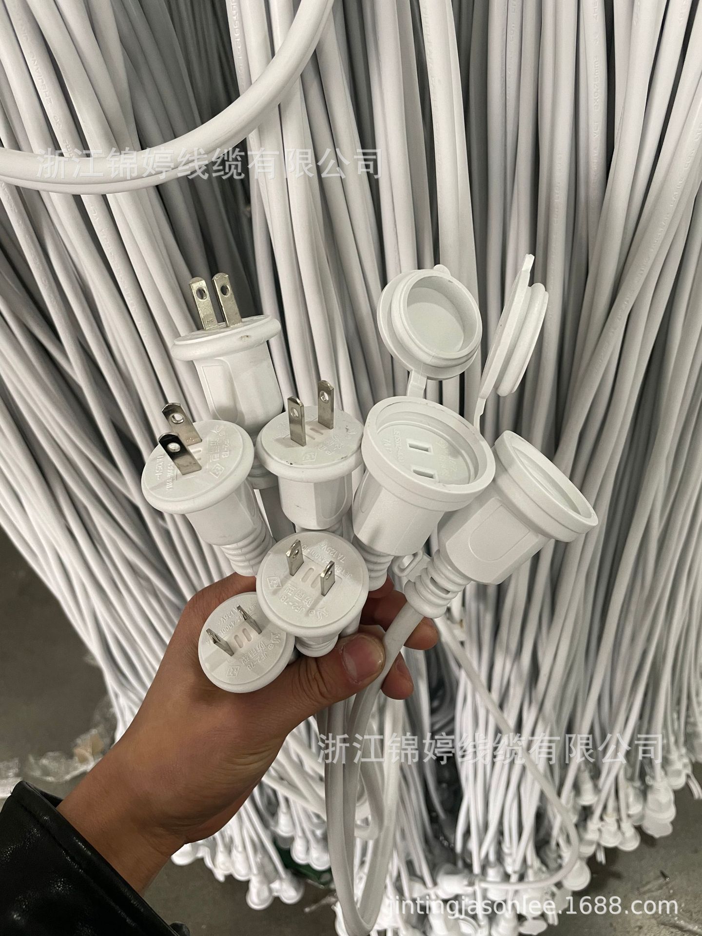 宁波锦婷生产PSE系列防雨型款插头插座延长线配日本HVCTFK电源线