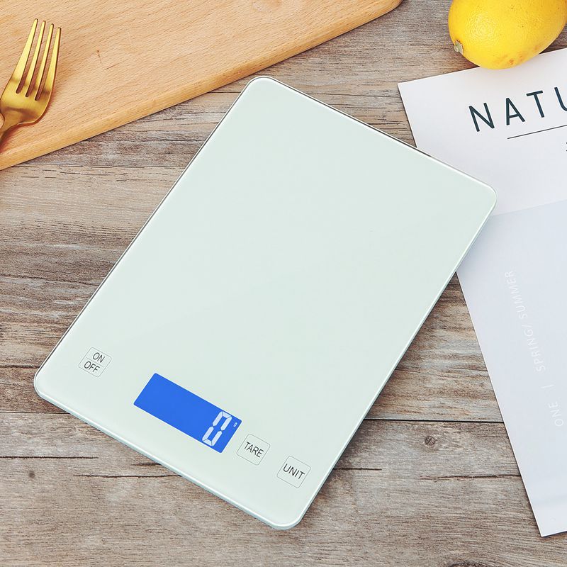 Home Kitchen Food Scale Small Flat Baking Scale Food Herb Scale Stainless Steel Electronic Scale Rechargeable