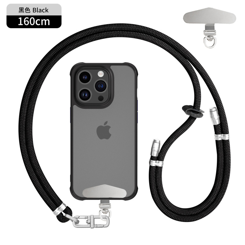 8mmクロスボディ、バックホルターネック携帯電話ストラップ、調節可能なハイエンドメタルバックルスペーサー、屋外紛失防止カメラストラップ|undefined