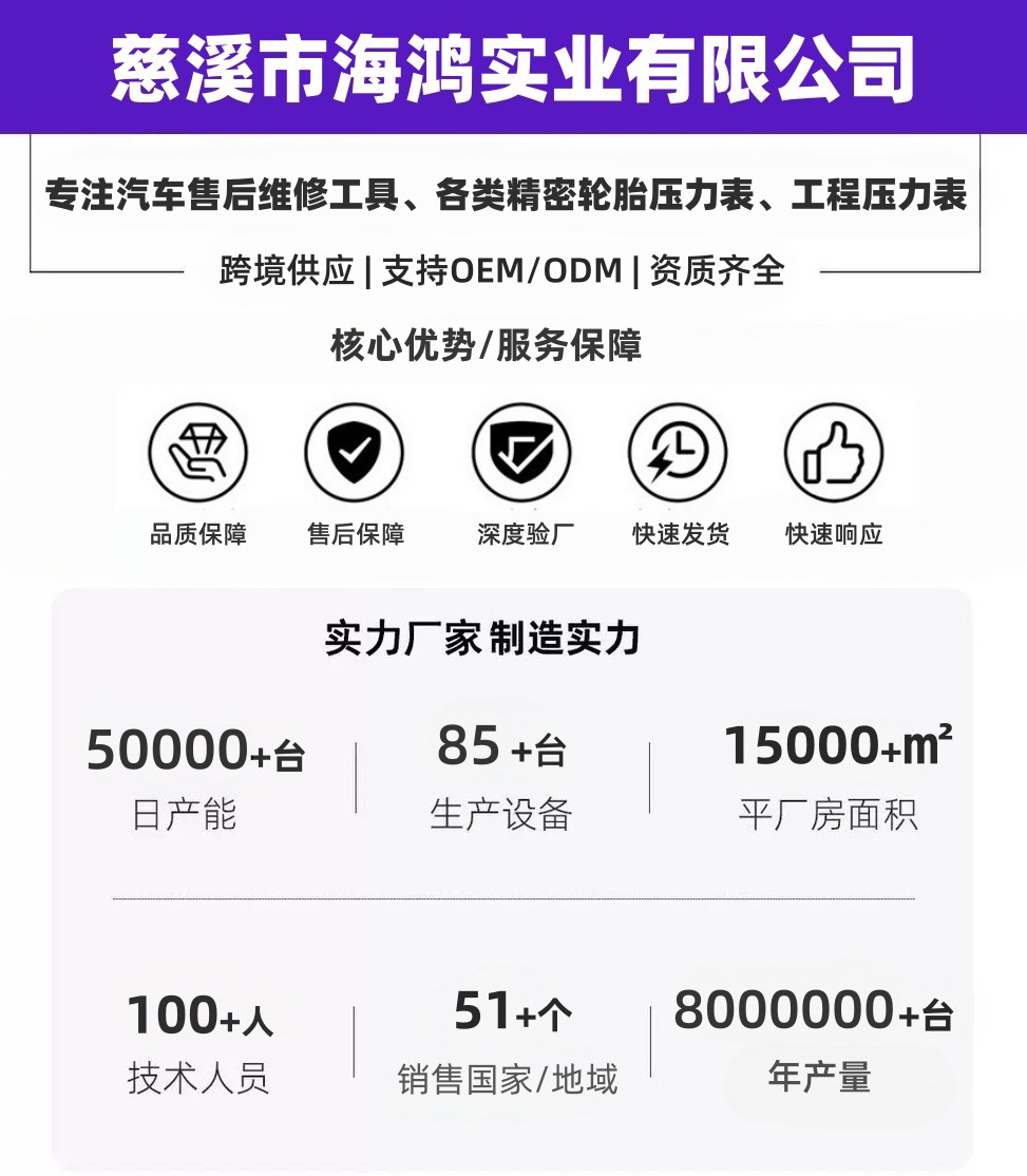 Cross-border car tire pressure gauge, quick deflation test, tire mechanical pressure monitoring, pointer-type tire pressure gauge, wholesale