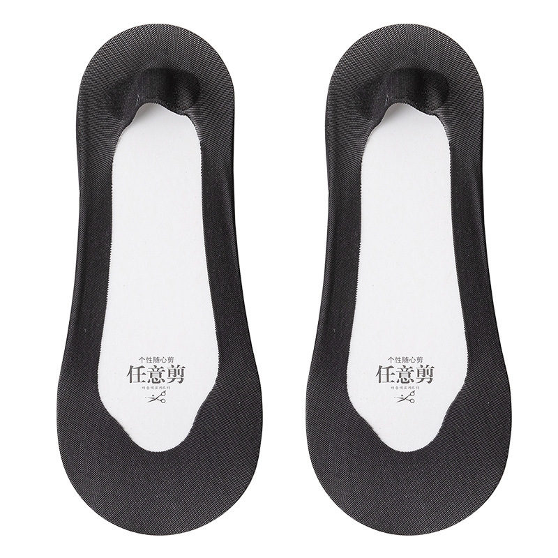 Calcetines de barco para mujer, calcetines de fondo de algodón sin tacón, calcetines invisibles de seda de hielo transpirables de estilo fino de primavera y verano, calcetines Zhuji, calcetines de mujer de todo fósforo