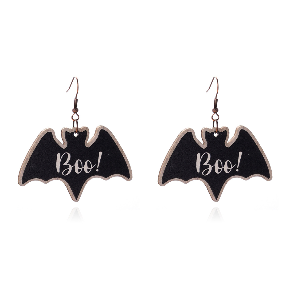14g Weight Iron Ear Needle Material Drop Earrings Classification 1 Pair Quantity Party, Festival, Street Occasion Wood Material Halloween Festival ghost, Spider, Skull Pattern Women's Gender Hip-Hop, Funny Style 1 Pair Halloween Hip-Hop Funny Ghost Spider Skull Wood Drop Earrings 14