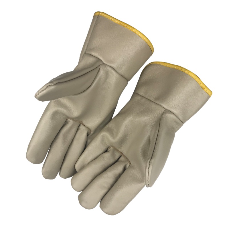 头层牛皮电焊手套全皮短司机手套隔热劳保防护焊工手套批发户外