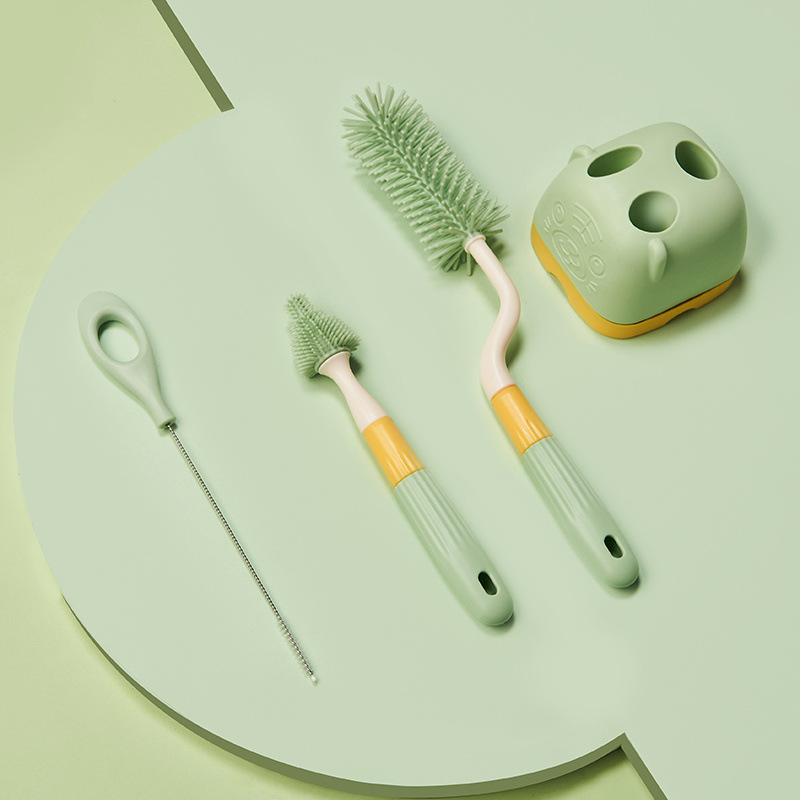 Cepillo de botella verde de 4 piezas ☆