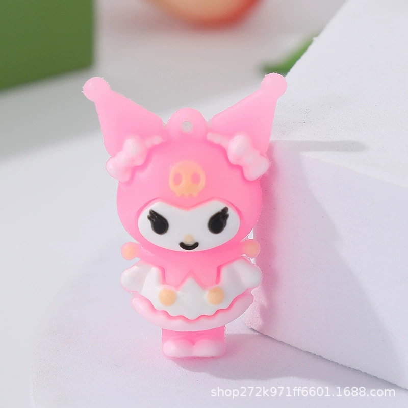 Ключница (Sanrio) кулон из силикона Kuromi, милый рождественский талисман, 3 × 1 × 4 см, assorted