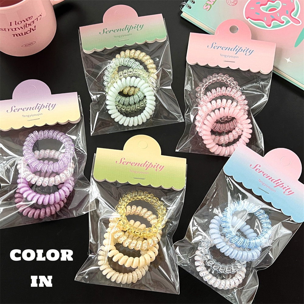 Dolce chica viento línea telefónica anillo de cabello adornos de cabello atado cuerda de cabello alta elasticidad no daña el cabello fresco al por mayor adornos de cabello versátiles