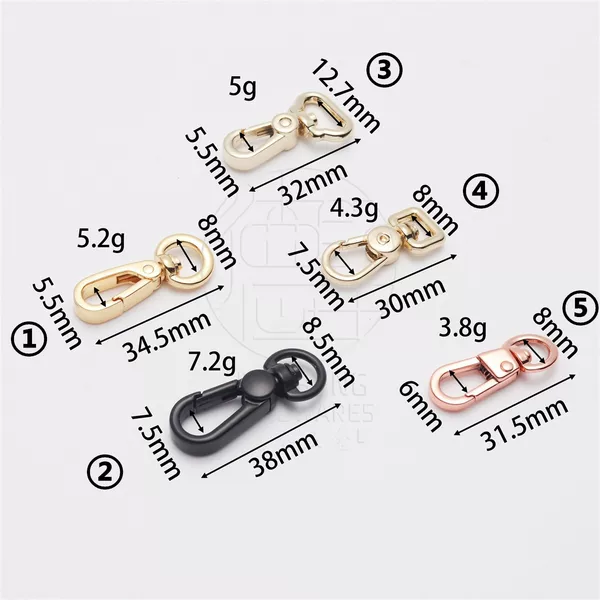 Various Styles of Luggage Accessories, Bag Hooks, Keychains, Bag Chain Pendants, Dog Buckle Hardware, Hook Buckles, Lobster